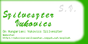 szilveszter vukovics business card